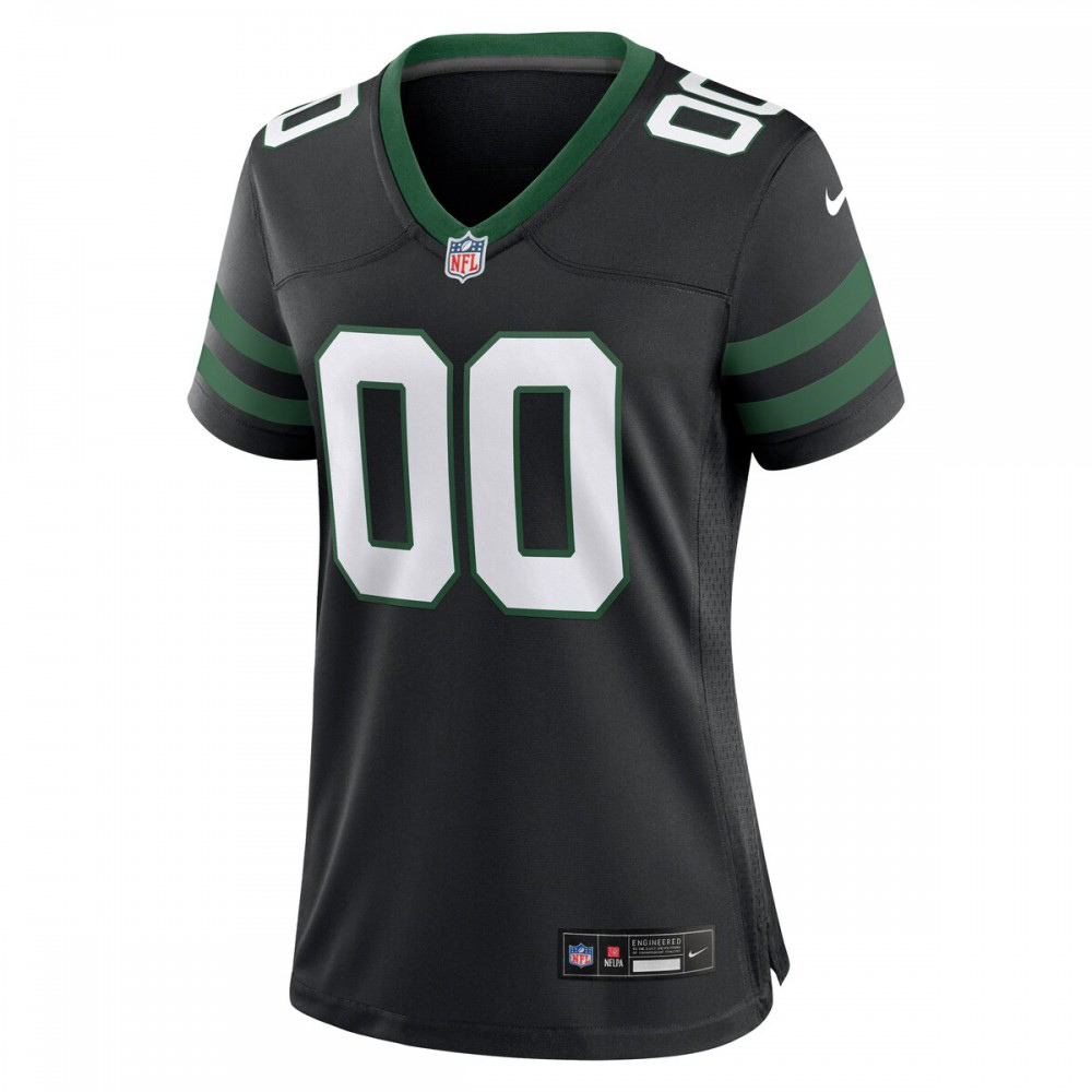 New York Jets Nike Women's Alternate Custom Game Jersey - Legacy Black-GridironStore
